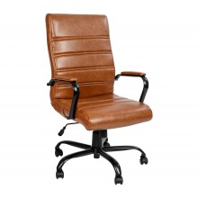 Black-Brown-High-Back-Swivel-Leather-Chair-1