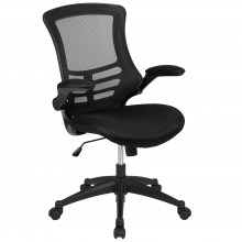 Black-Mesh-Office-Chair-with-Flip-Up-Arms-1