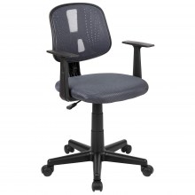 Gray-Mid-Back-Mesh-Swivel-Chair-1