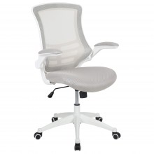 Gray-White-Mid-Back-Swivel-Office-Chair-1