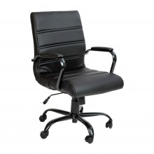 Swivel-Leather-Adjustable-Height-Chair-Black-1